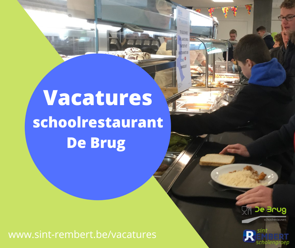Vacature medewerker bediening en onderhoud schoolrestaurant De Brug