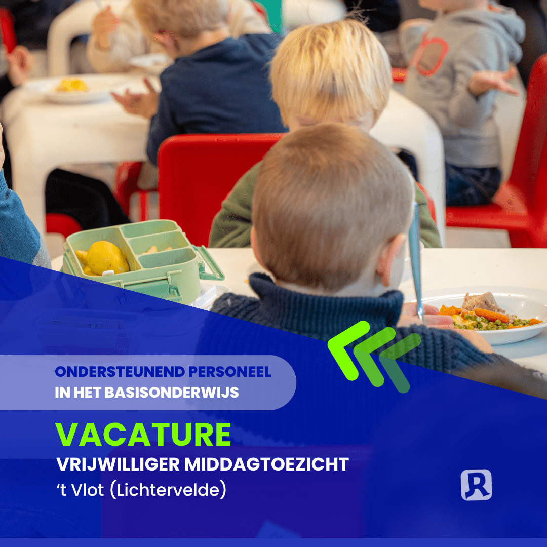 Vacature 't Vlot: vrijwilliger middagtoezicht