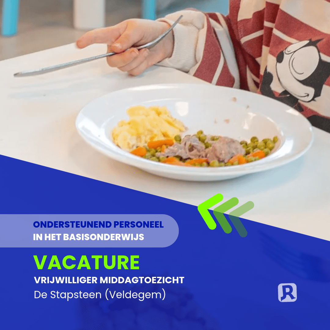 Vacature De Stapsteen: vrijwilliger middagtoezicht (kleuter)